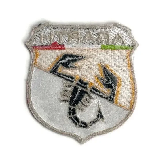 Abarth Fiat Italy Scorpion Large Logo Embroidered Patch - Picture 4 of 4